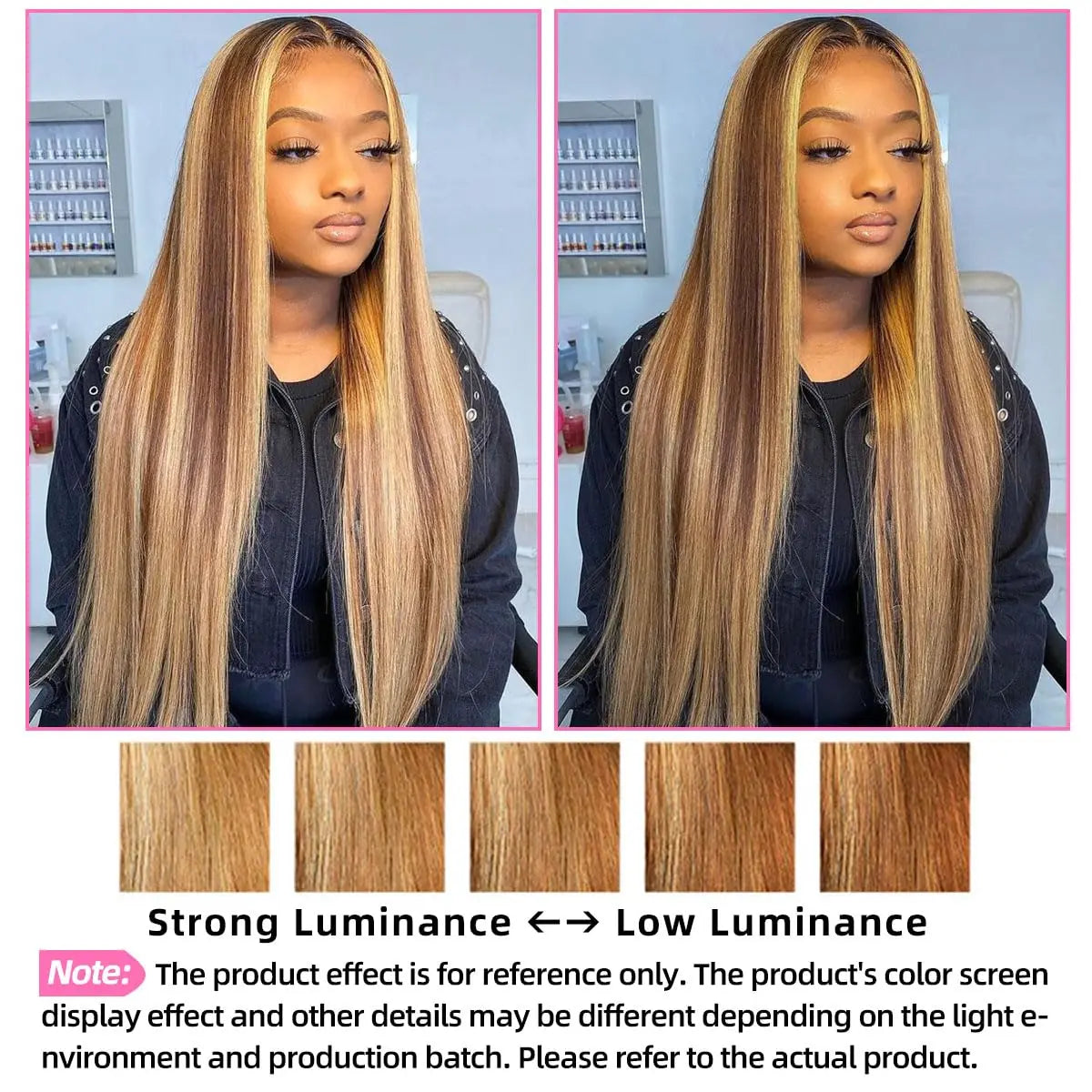 P4/27 Highlight Omber Blonde Colored Wigs Human Hair 30 Inch High Density 13x4 Bone Straight Lace Front Wig Human Hair Brazilian