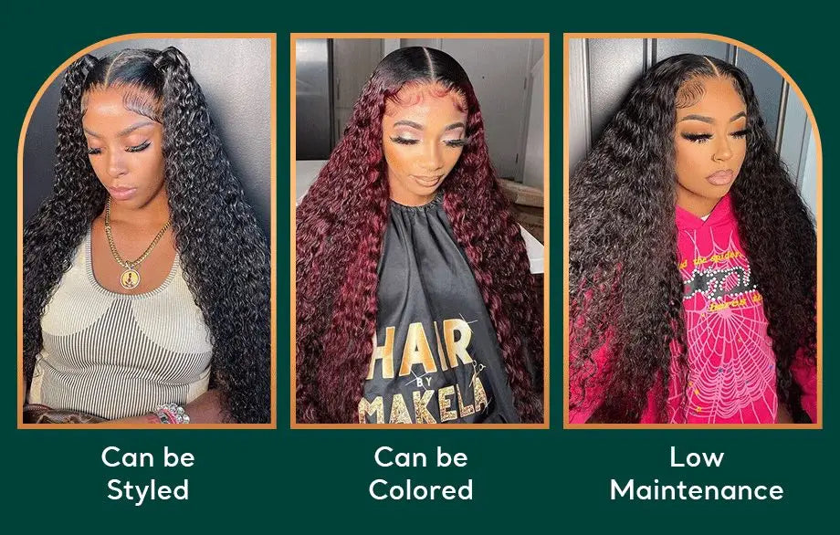 230 Density Frontal Lace Wigs Human Hair Curly Wigs For women Deep Wave 13x6 Hd Lace Frontal Wig 13x4 Water Wave Lace Front Wig