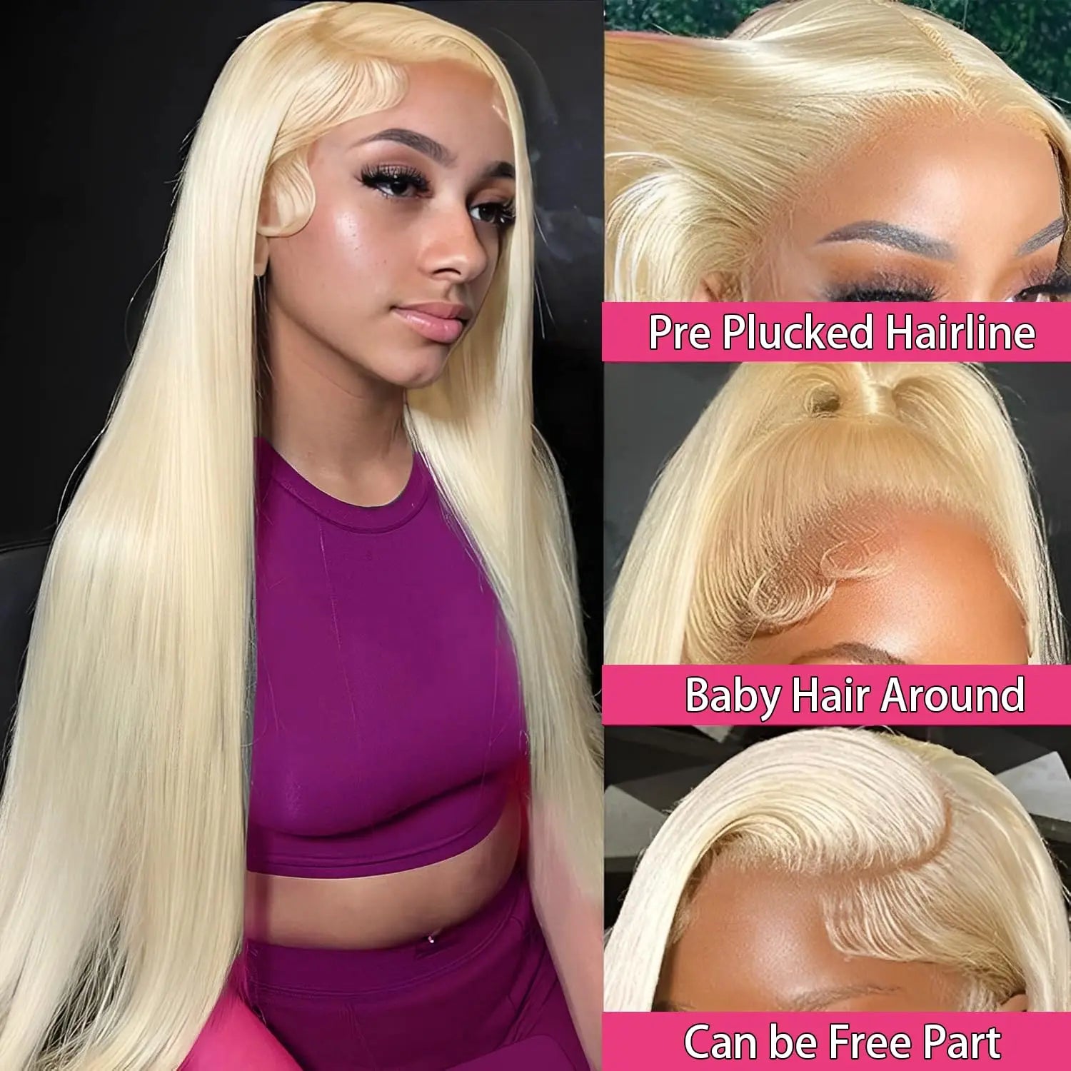 KLAMAN 613 Blonde Straight Lace Front Wig | 13x4 & 5x5 | 100% Human Hair