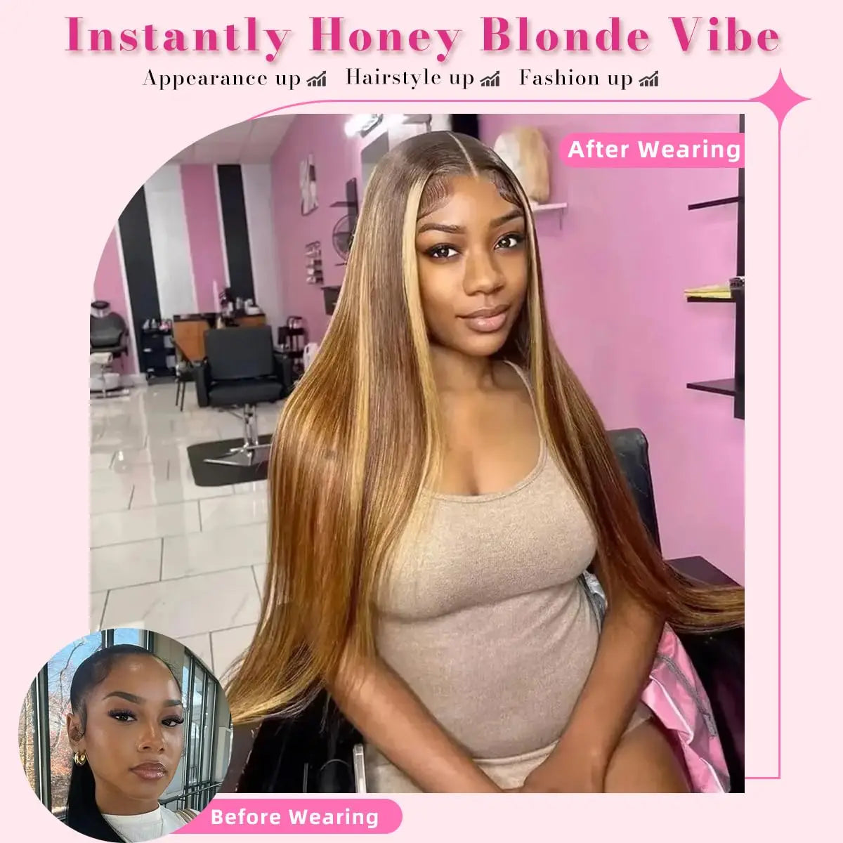 P4/27 Highlight Omber Blonde Colored Wigs Human Hair 30 Inch High Density 13x4 Bone Straight Lace Front Wig Human Hair Brazilian