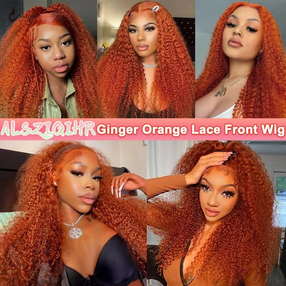 KLAMAN Ginger Deep Wave Wig #350 | 13x6 HD Lace Front | 200% Density Brazilian Human Hair