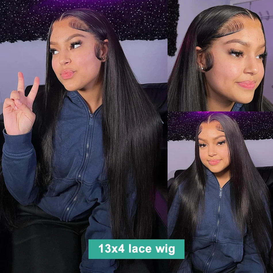 KLAMAN Straight Lace Front Wig | 13x6 & 13x4 HD Lace | Glueless 30-40" 4x4 & 5x5 Brazilian Human Hair