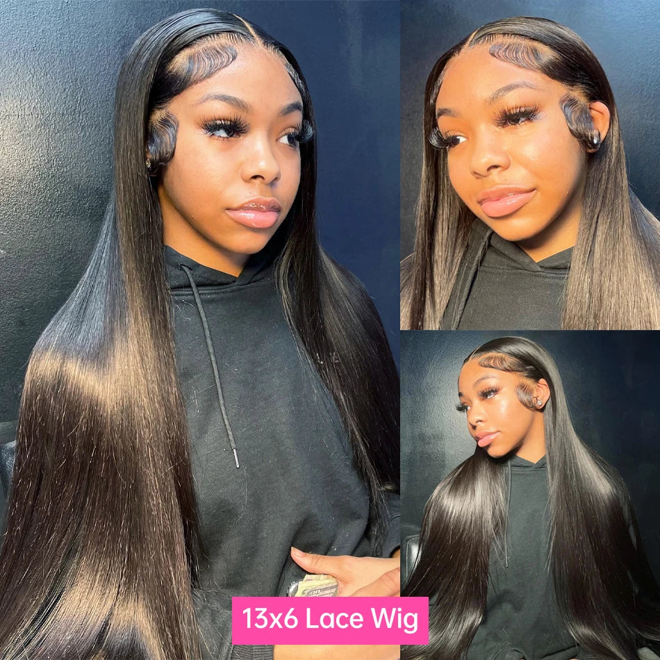 KLAMAN Straight Lace Front Wig | 13x6 & 13x4 HD Lace | Glueless 30-40" 4x4 & 5x5 Brazilian Human Hair