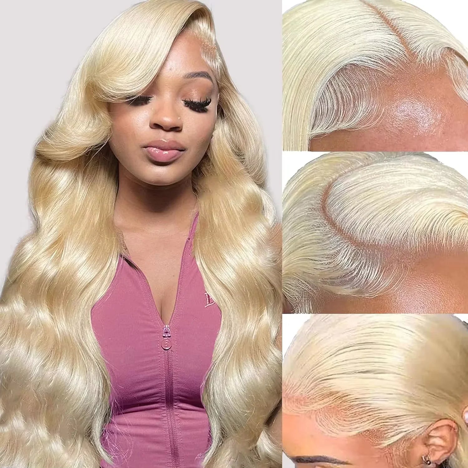 250% 40 Inch 613 Blonde Bone Straight Human Hair Wig Pre Plucked 13x6 Body Wave HD Lace Front Lace Frontal Wig Human Hair Wigs