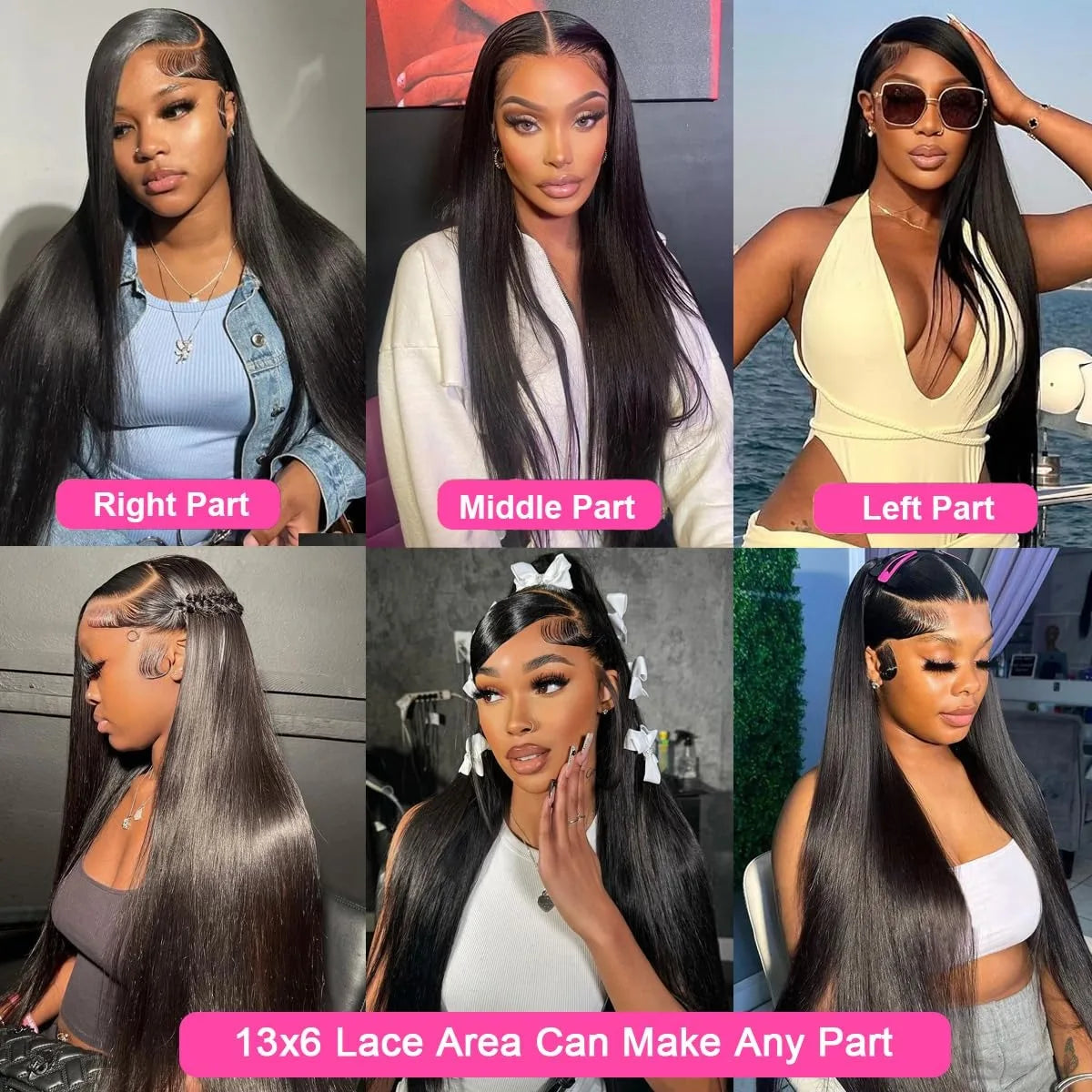 30 40 42 Inch Bone Straight Hd Lace Frontal Wig 13X4 Transparent Lace Front Pre Plucked 100% Human Hair For Women With Baby Hair