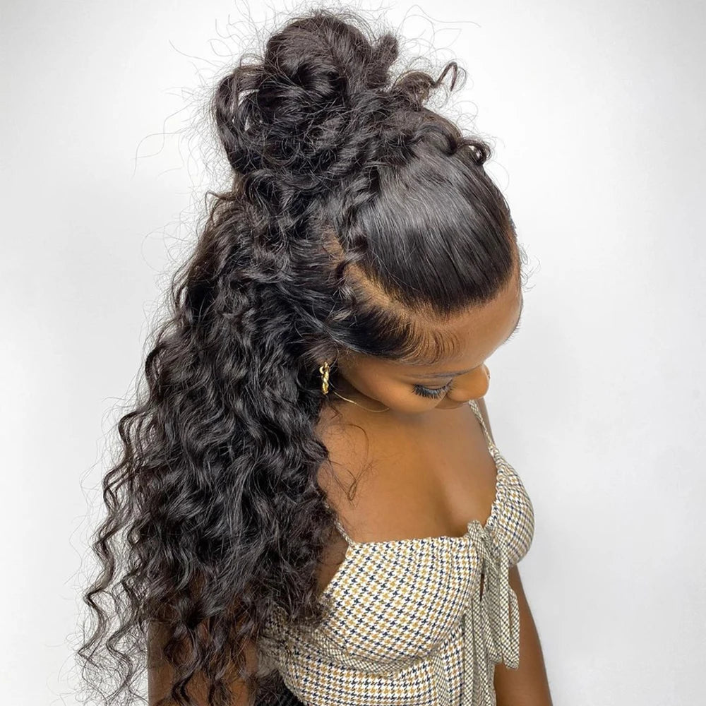 KLAMAN Loose Deep Wave Wig | 13x6 & 360 HD Lace | 220% Density Brazilian Human Hair