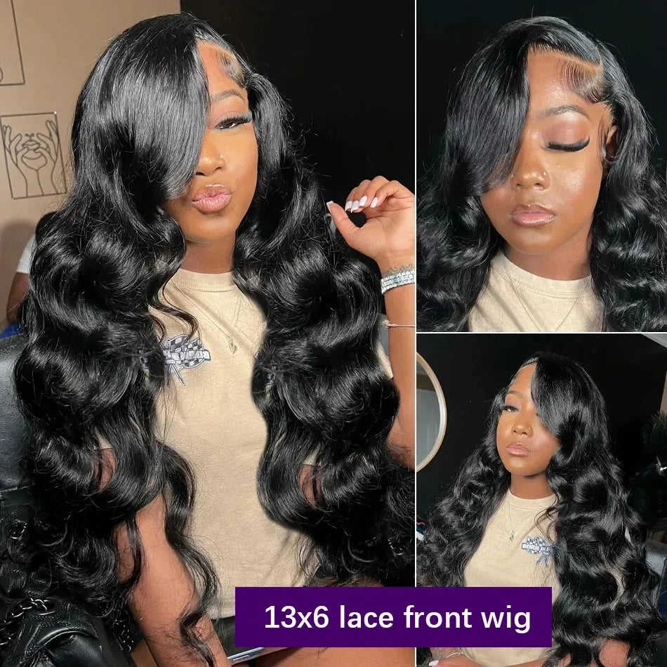 KLAMAN Body Wave Wig | 46" 200% Density 13x6 HD Transparent Lace | Brazilian Human Hair with Baby Hair