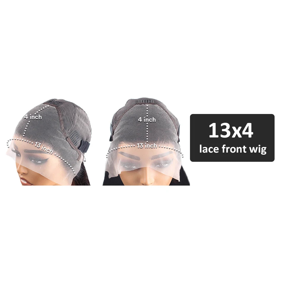 KLAMAN Straight Lace Front Wig | 13x6 & 13x4 HD Lace | Glueless 30-40" Brazilian Human Hair