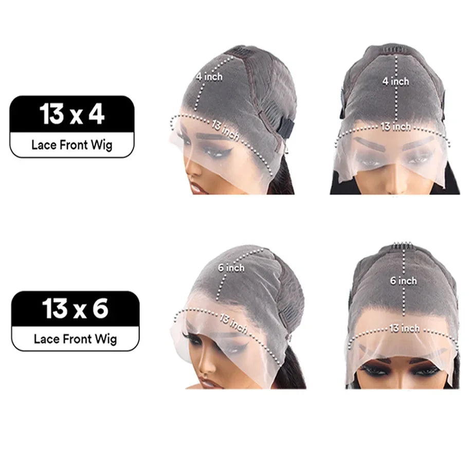 KLAMAN Bone Straight Wig | 40" 220% Density 13x4 Transparent Lace Front | Brazilian Human Hair