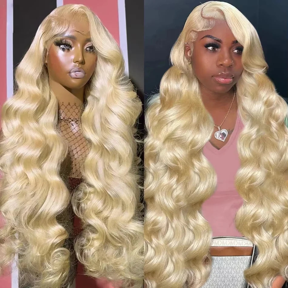 250% 40 Inch 613 Blonde Bone Straight Human Hair Wig Pre Plucked 13x6 Body Wave HD Lace Front Lace Frontal Wig Human Hair Wigs