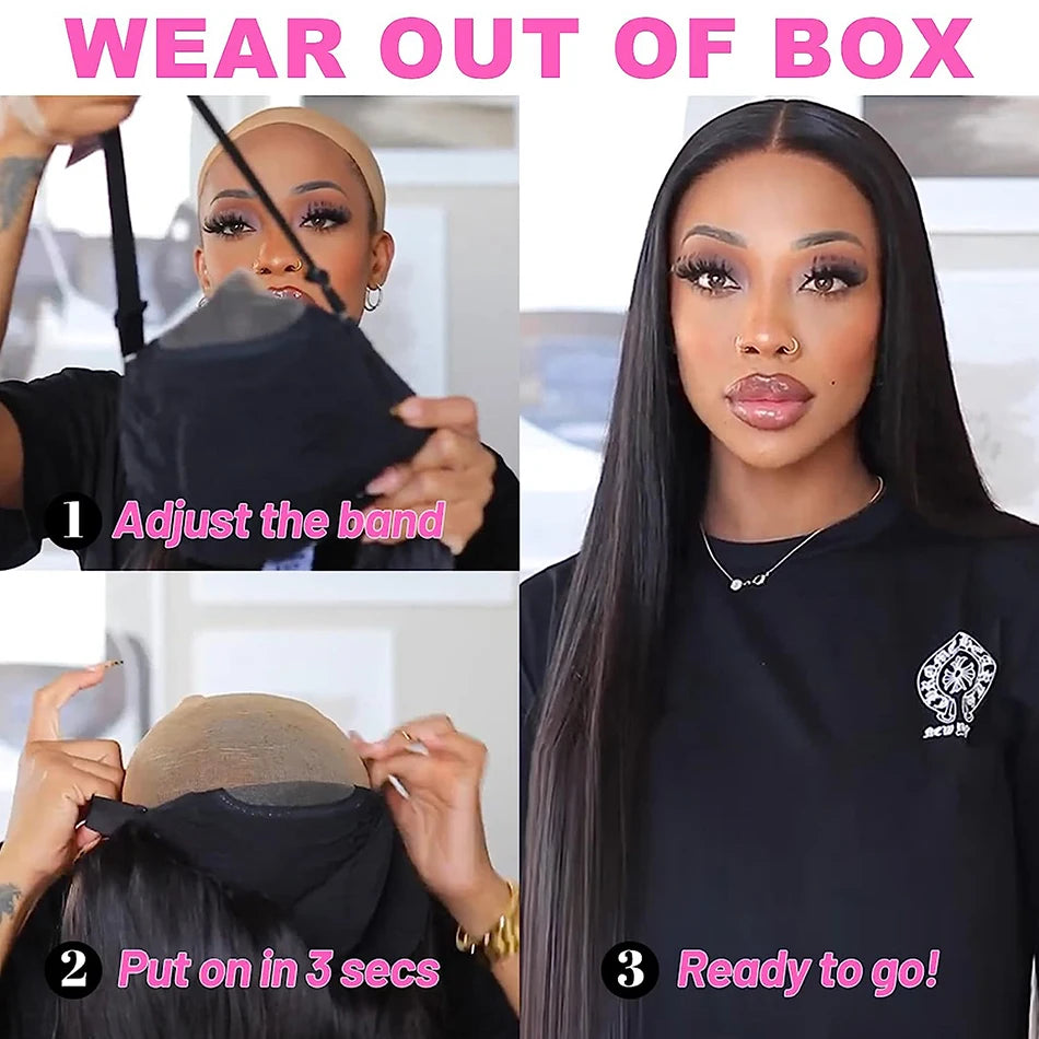 KLAMAN Straight Lace Front Wig | 13x6 & 13x4 HD Lace | Glueless 30-40" Brazilian Human Hair