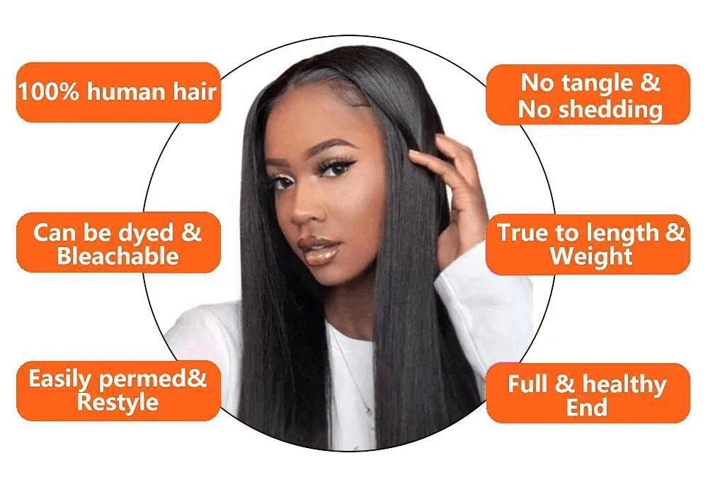 KLAMAN Body Wave Wig | 46" 200% Density 13x6 HD Transparent Lace | Brazilian Human Hair with Baby Hair