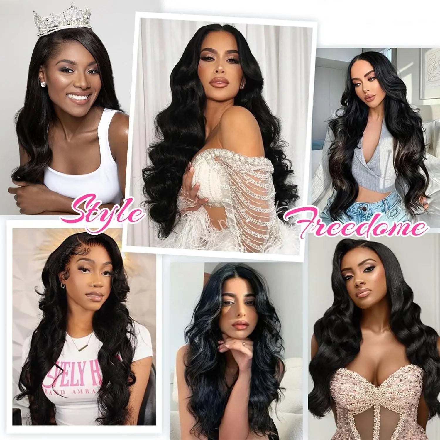 KLAMAN Natural Black Body Wave Wig | 13x4 & 13x6 HD Lace Front | Brazilian Human Hair