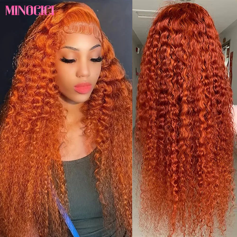 KLAMAN Ginger Deep Wave Wig #350 | 13x6 HD Lace Front | 200% Density Brazilian Hair