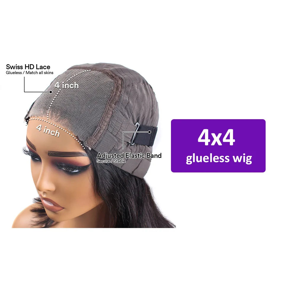 KLAMAN Straight Lace Front Wig | 13x6 & 13x4 HD Lace | Glueless 30-40" Brazilian Human Hair