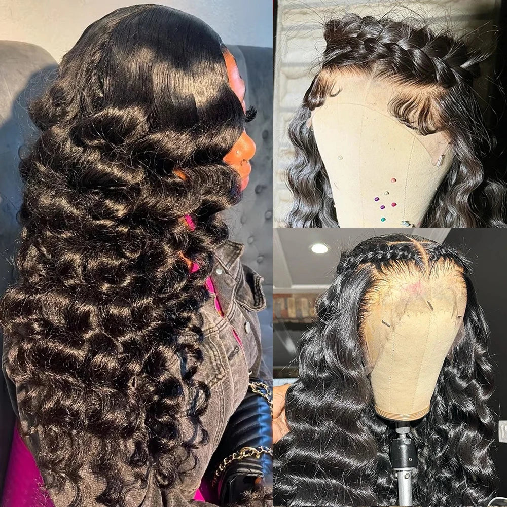 KLAMAN Loose Deep Wave Wig | 13x6 & 360 HD Lace | 220% Density Brazilian Human Hair
