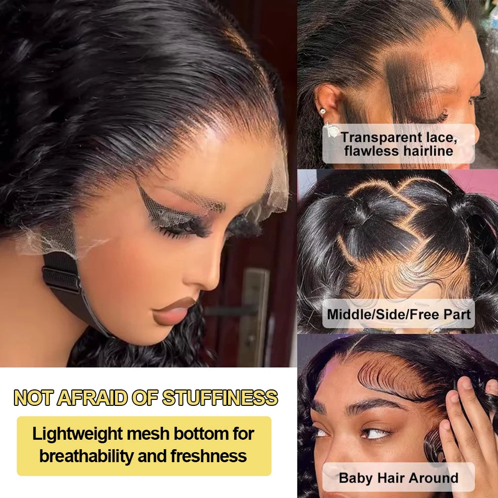 KLAMAN Loose Deep Wave Wig | 13x6 & 360 HD Lace | 220% Density Brazilian Human Hair