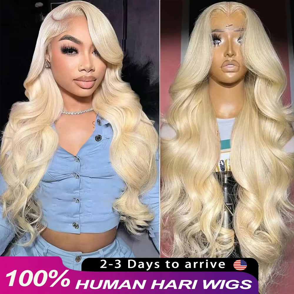 250% 40 Inch 613 Blonde Bone Straight Human Hair Wig Pre Plucked 13x6 Body Wave HD Lace Front Lace Frontal Wig Human Hair Wigs
