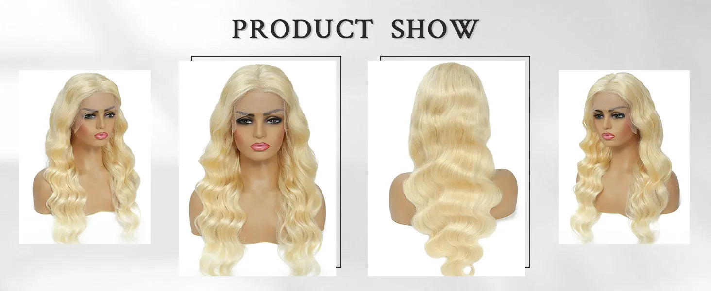 250% 40 Inch 613 Blonde Bone Straight Human Hair Wig Pre Plucked 13x6 Body Wave HD Lace Front Lace Frontal Wig Human Hair Wigs