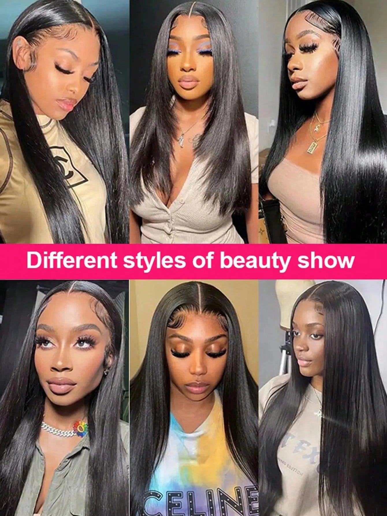 KLAMAN Bone Straight Wig | 40" 220% Density 13x4 Transparent Lace Front | Brazilian Human Hair