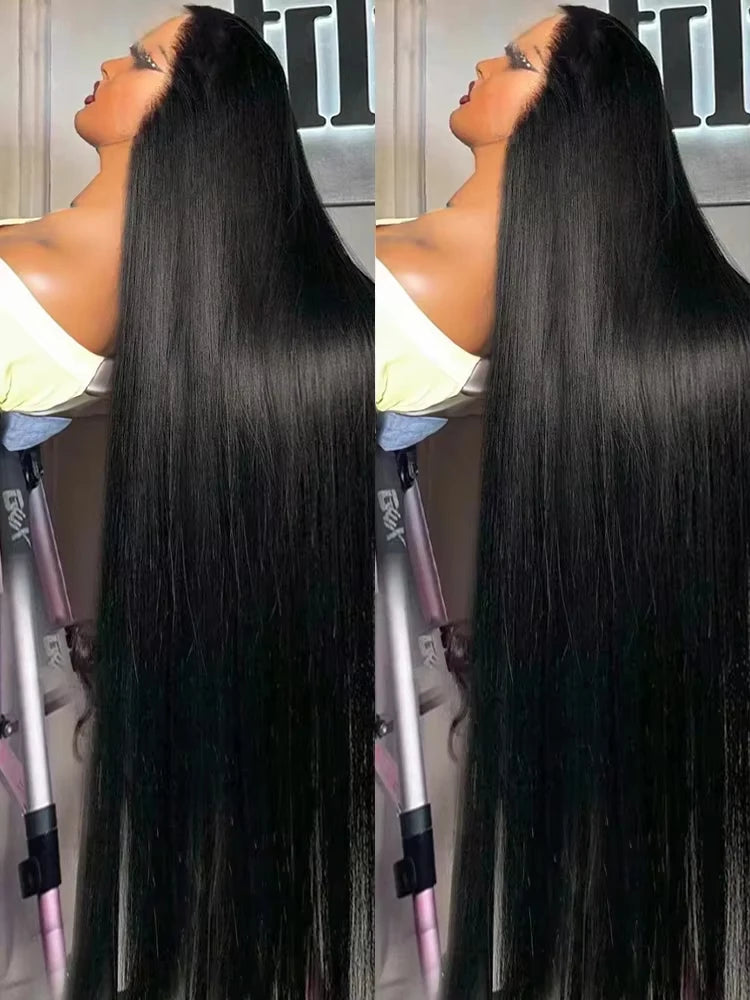 KLAMAN Bone Straight Wig | 40-42" | 200% Density 13x6 HD Lace Front | Brazilian Human Hair