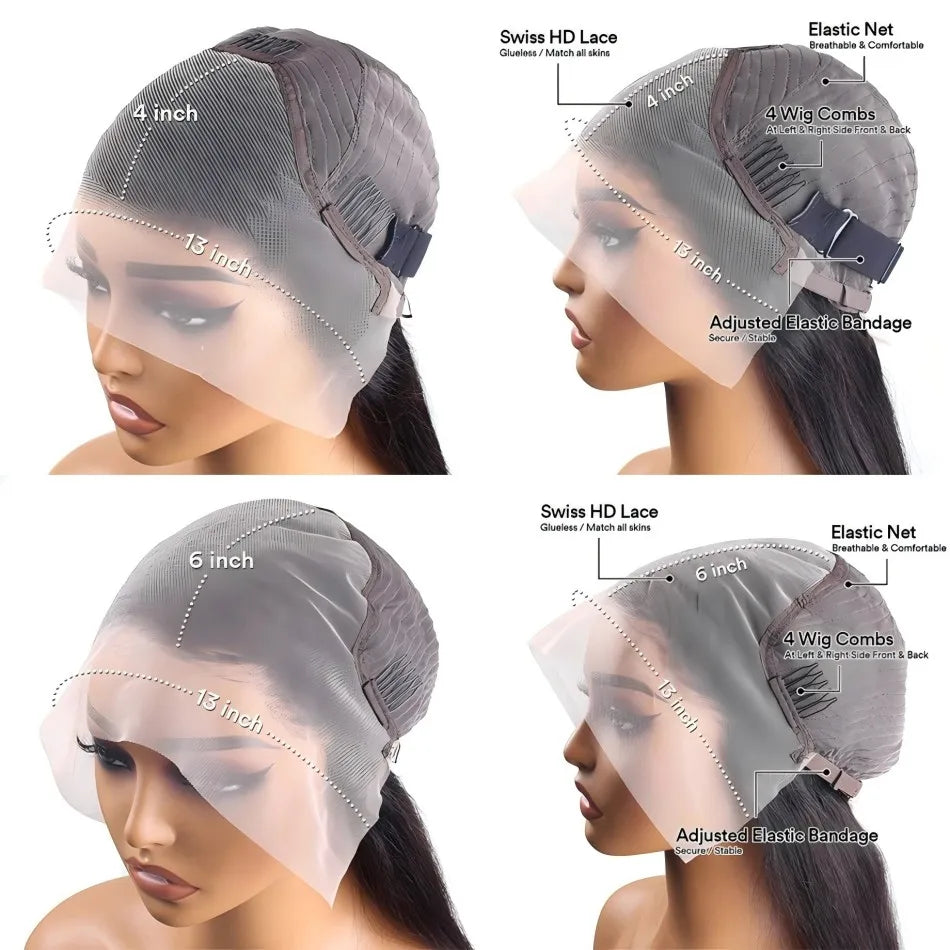 KLAMAN Highlight Ombre Body Wave Wig | 38" 250% Density 13x6 HD Lace | #427 Human Hair