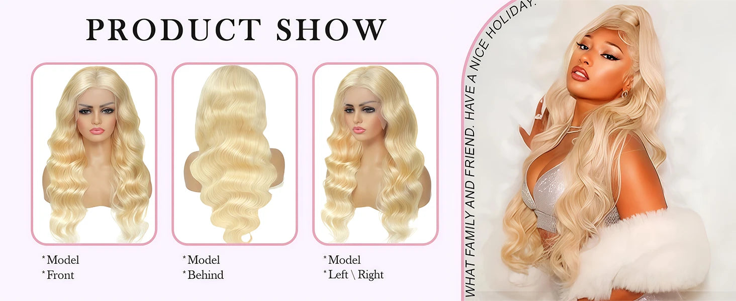 250% 40 Inch 613 Blonde Bone Straight Human Hair Wig Pre Plucked 13x6 Body Wave HD Lace Front Lace Frontal Wig Human Hair Wigs
