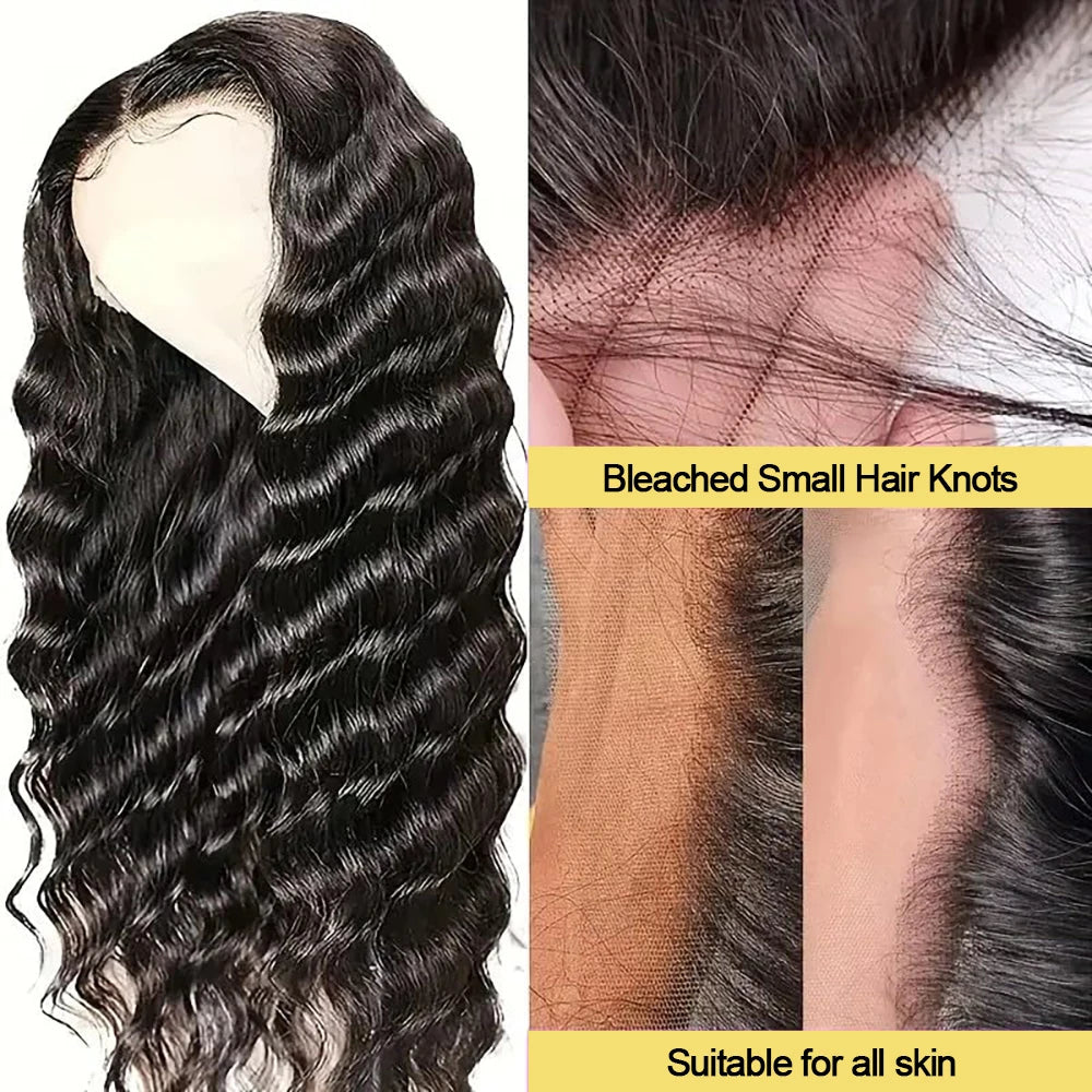 KLAMAN Loose Deep Wave Wig | 13x6 & 360 HD Lace | 220% Density Brazilian Human Hair