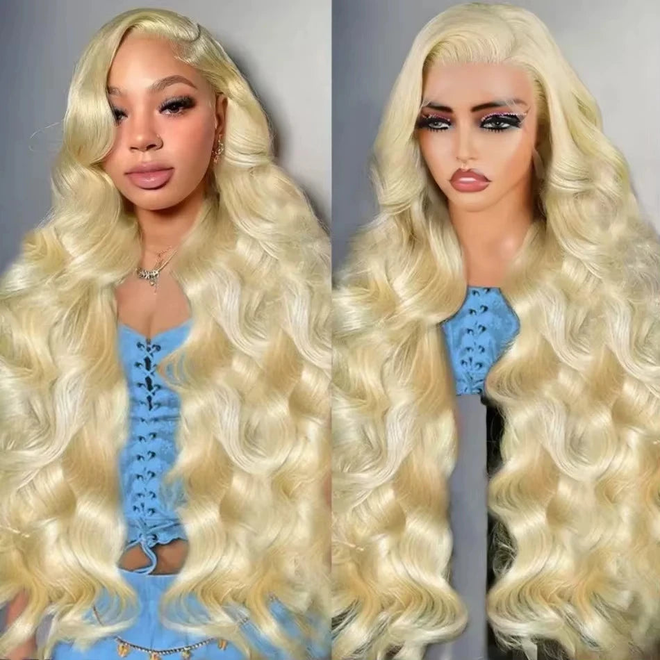 250% 40 Inch 613 Blonde Bone Straight Human Hair Wig Pre Plucked 13x6 Body Wave HD Lace Front Lace Frontal Wig Human Hair Wigs