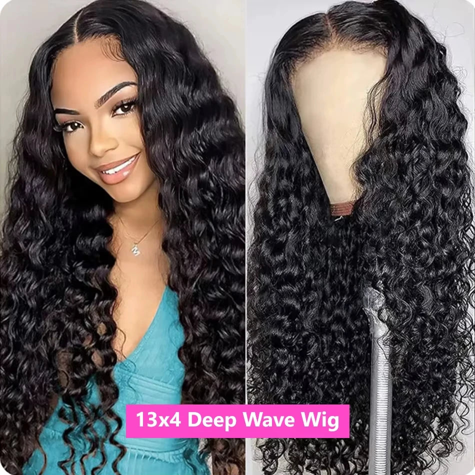 250 Density Chocolate Brown Curly Human Hair Wig 13X6 Hd Lace Front Wigs Pre Pluck Brazilian Brown 100% Deep Wave Human Hair wig