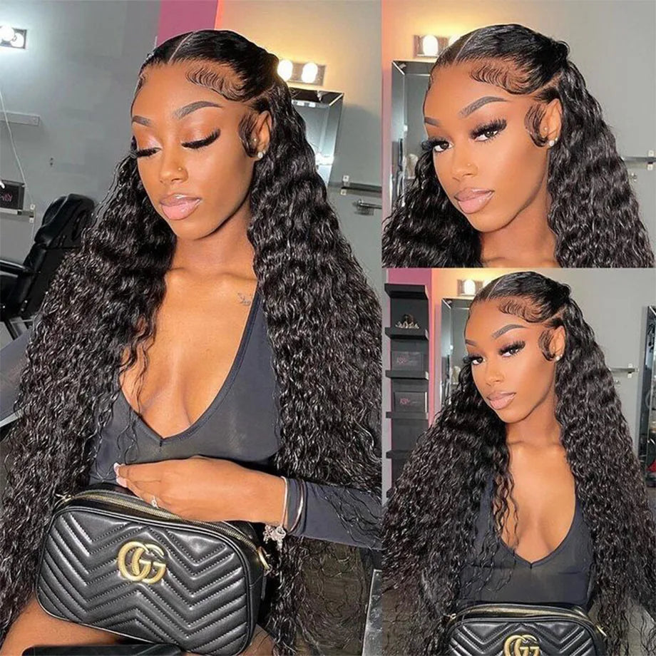 230 Density Frontal Lace Wigs Human Hair Curly Wigs For women Deep Wave 13x6 Hd Lace Frontal Wig 13x4 Water Wave Lace Front Wig