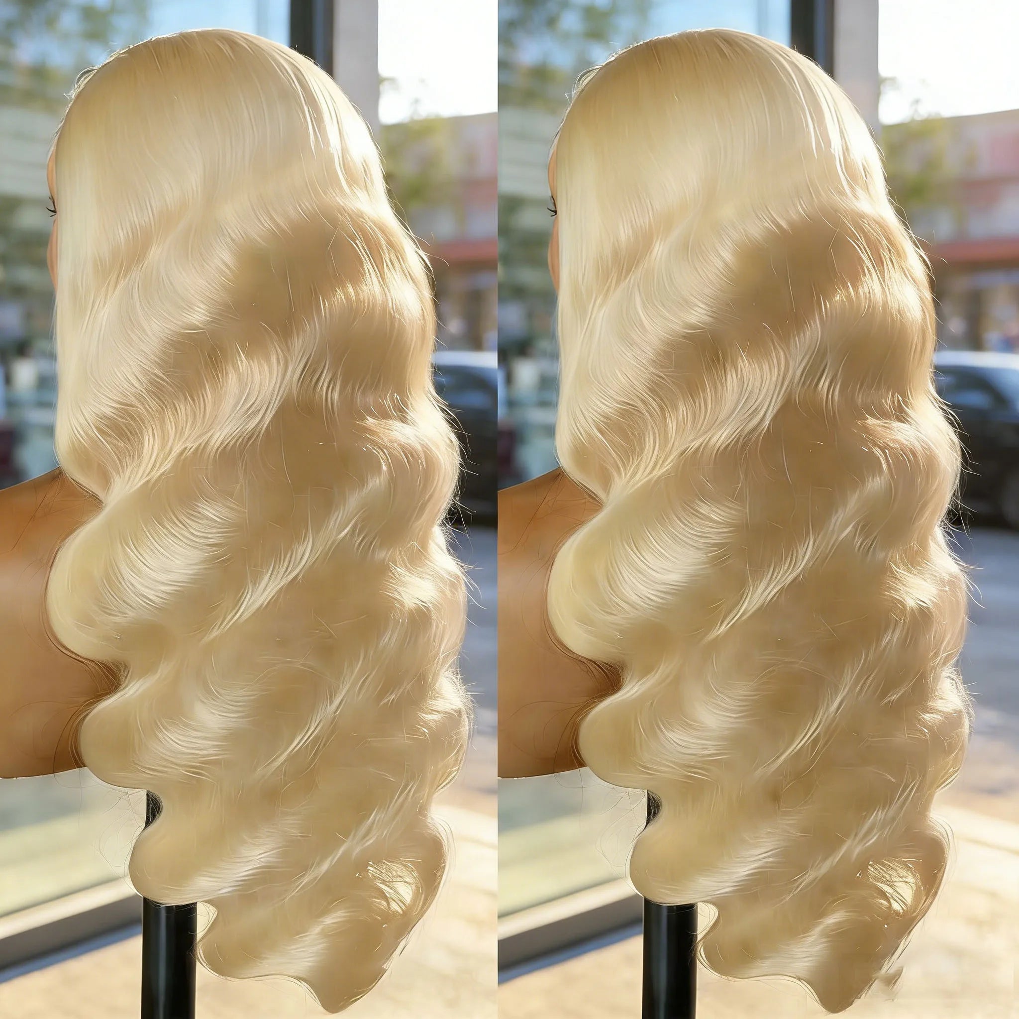 KLAMAN 613 Blonde Straight Wig | 30-40" 250% Density 13x6 HD Lace Front | Brazilian Human Hair