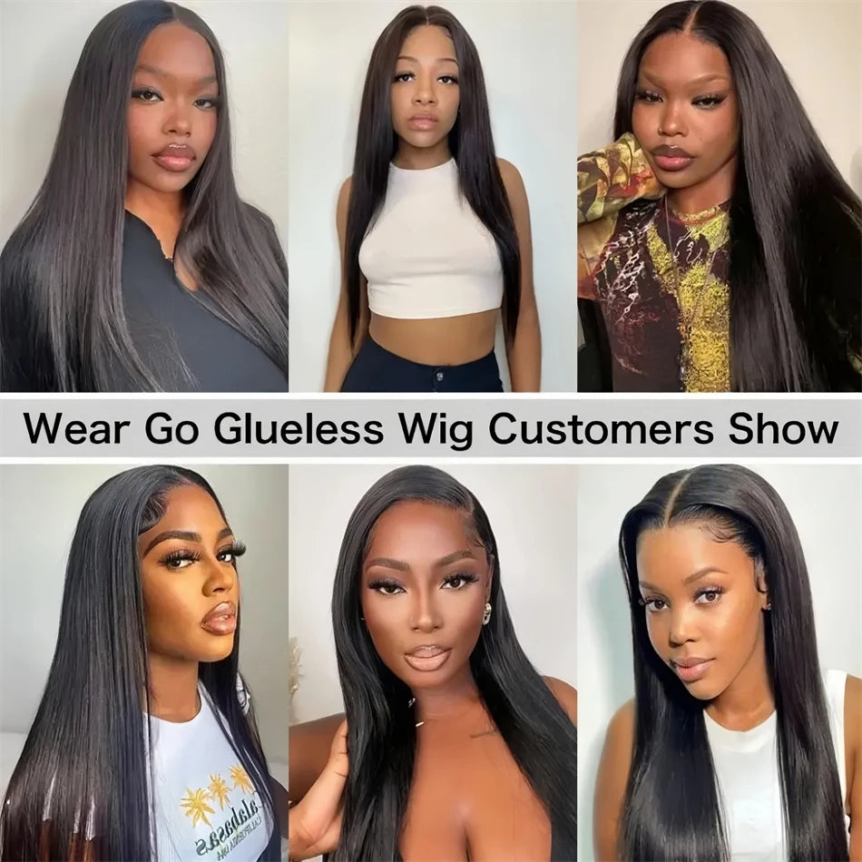 KLAMAN Glueless Bone Straight Wig | 30" Pre-Cut 4x4 & 5x5 HD Lace | 100% Human Hair Ready to Wear