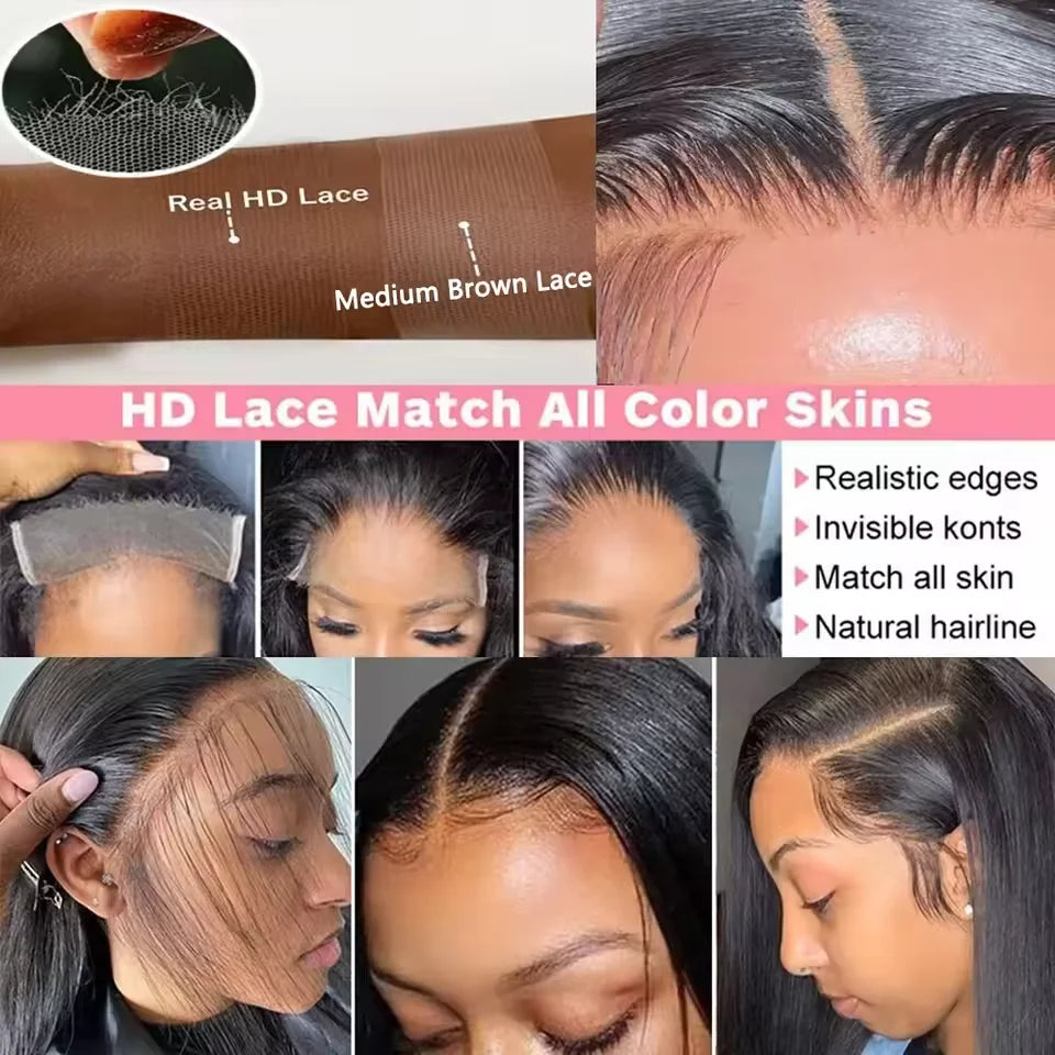 KLAMAN Bone Straight HD Lace Wig | 13x6 & 360 Lace | 250% Density Brazilian Human Hair