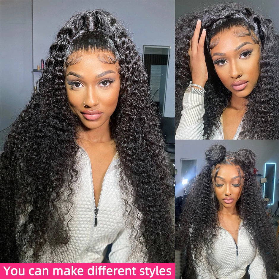 230 Density Frontal Lace Wigs Human Hair Curly Wigs For women Deep Wave 13x6 Hd Lace Frontal Wig 13x4 Water Wave Lace Front Wig
