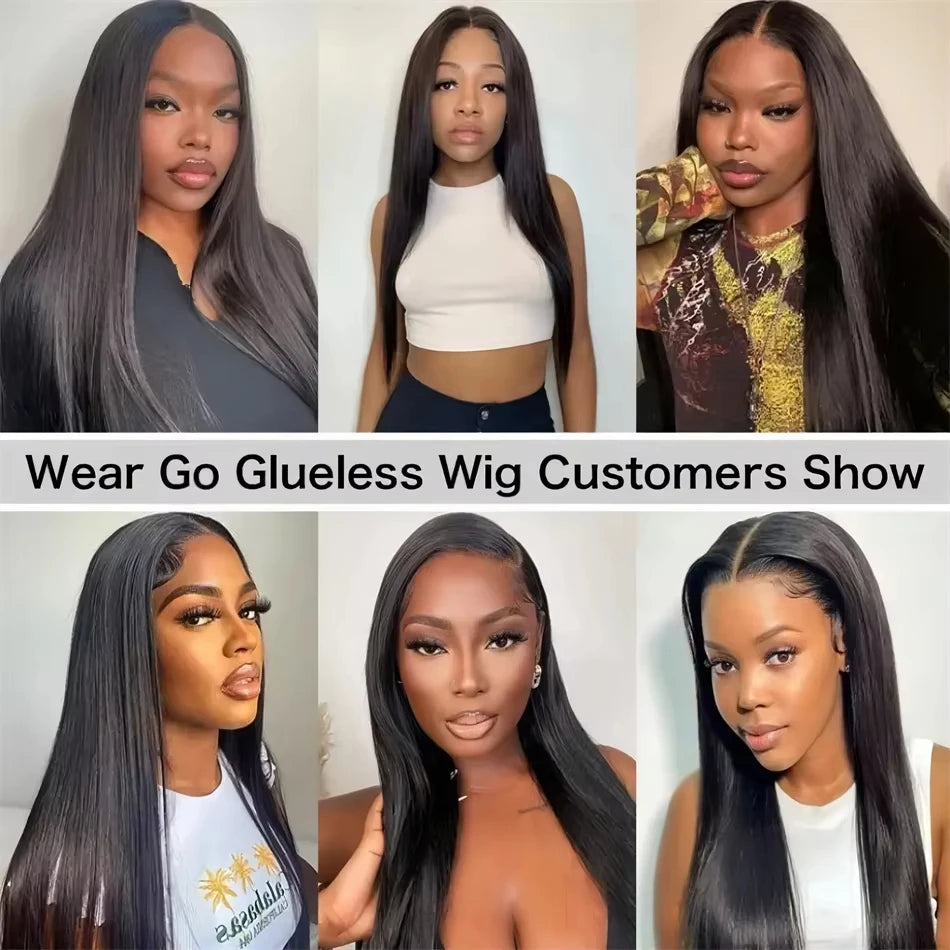 KLAMAN Glueless Bone Straight Wig | 30" Pre-Cut 4x4 & 5x5 HD Lace | 100% Human Hair Ready to Wear