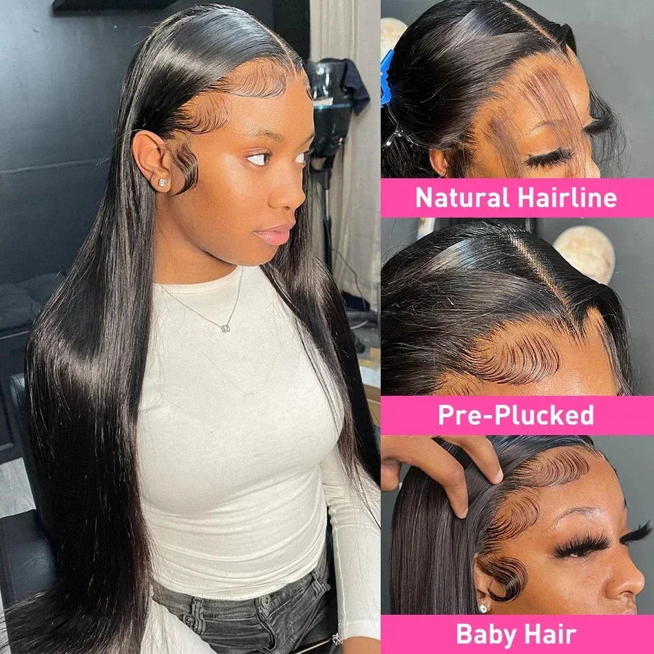 KLAMAN Bone Straight HD Lace Wig | 13x6 & 360 Lace | 250% Density Brazilian Human Hair