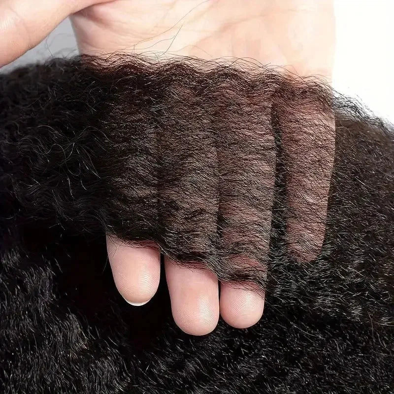 KLAMAN Yaki Straight Wig | 13x4 HD Lace & 5x5 No-Glue | Short Natural Human Hair