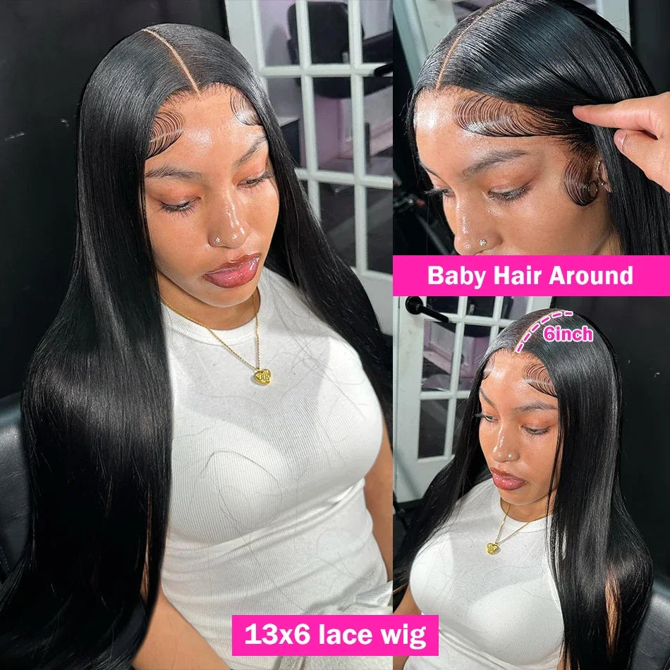 KLAMAN Bone Straight HD Lace Wig | 13x6 & 360 Lace | 250% Density Brazilian Human Hair