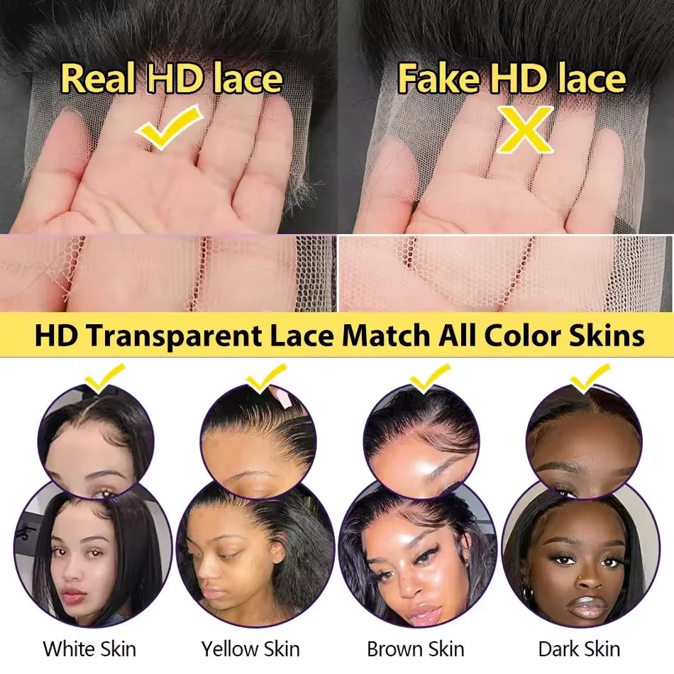 KLAMAN Body Wave Wig | 46" 200% Density 13x6 HD Transparent Lace | Brazilian Human Hair with Baby Hair