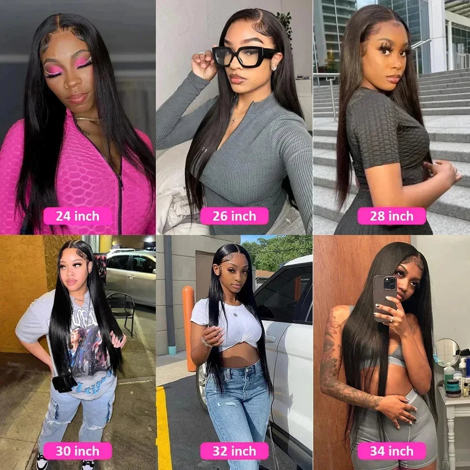 KLAMAN Bone Straight Wig | 38-40" 260% Density 13x6 HD Lace | Malaysia Human Hair