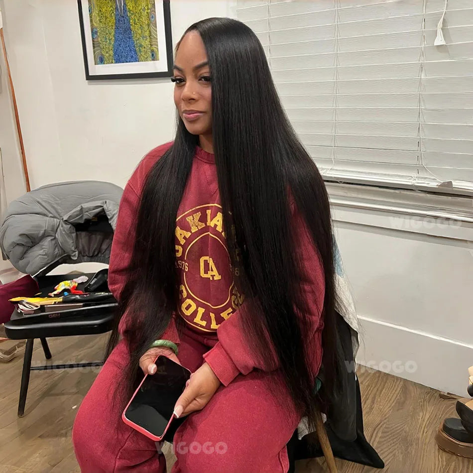 KLAMAN Straight Lace Front Wig | 13x6 & 13x4 HD Lace | Glueless 30-40" 4x4 & 5x5 Brazilian Human Hair