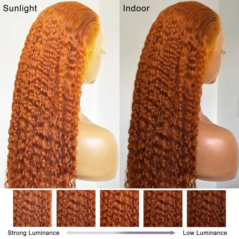 KLAMAN Ginger Deep Wave Wig #350 | 13x6 HD Lace Front | 200% Density Brazilian Hair