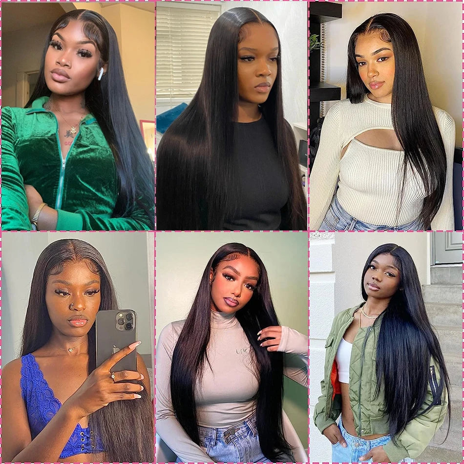 KLAMAN Straight Lace Front Wig | 13x6 & 13x4 HD Lace | Glueless 30-40" 4x4 & 5x5 Brazilian Human Hair