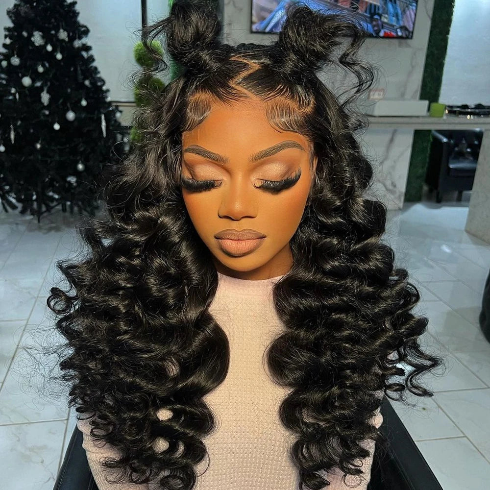 KLAMAN Loose Deep Wave Wig | 13x6 & 360 HD Lace | 220% Density Brazilian Human Hair