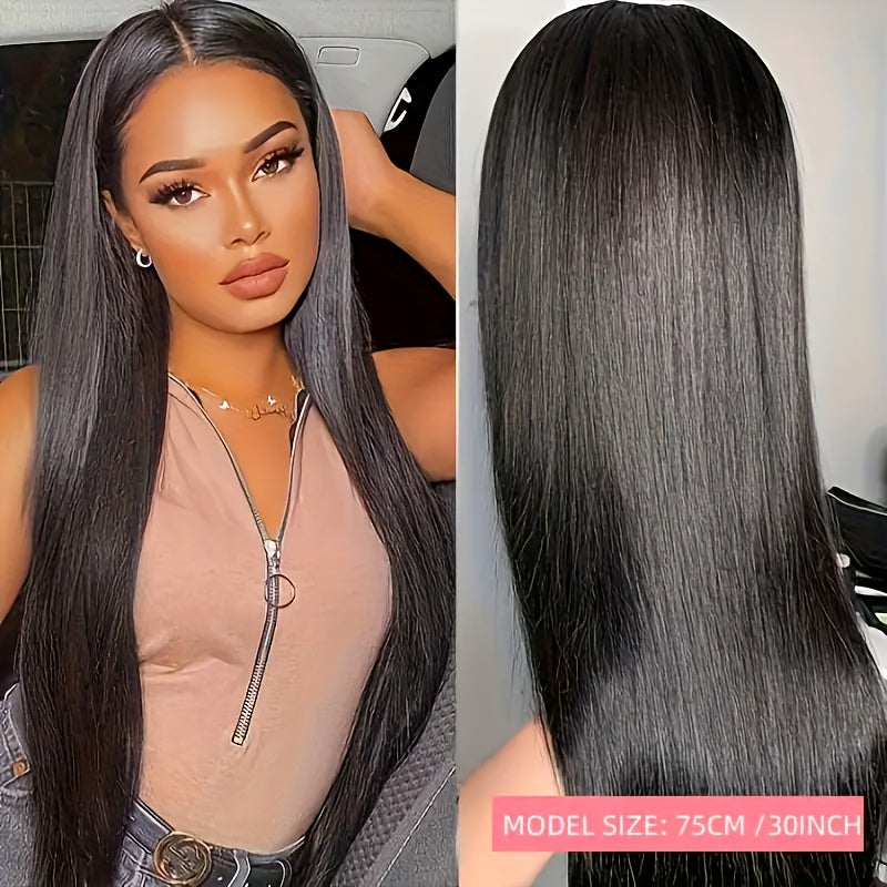 KLAMAN Bone Straight Wig | 40" 220% Density 13x4 Transparent Lace Front | Brazilian Human Hair